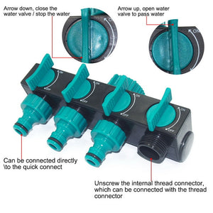 Tap Water Splitter 4 Way