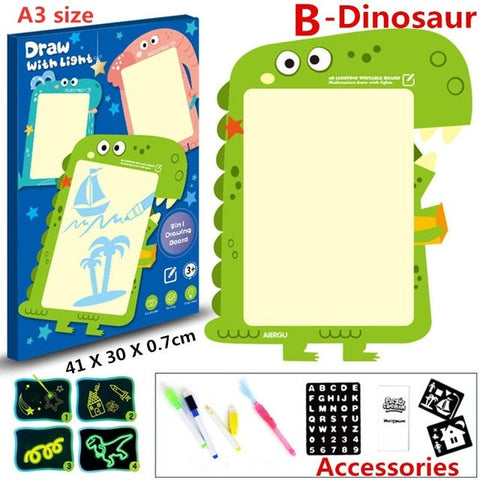 Image of Children's LED Fluorescent Drawing Board Toy
