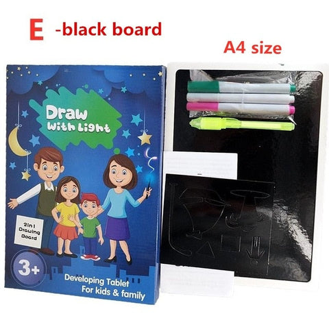 Image of Children's LED Fluorescent Drawing Board Toy