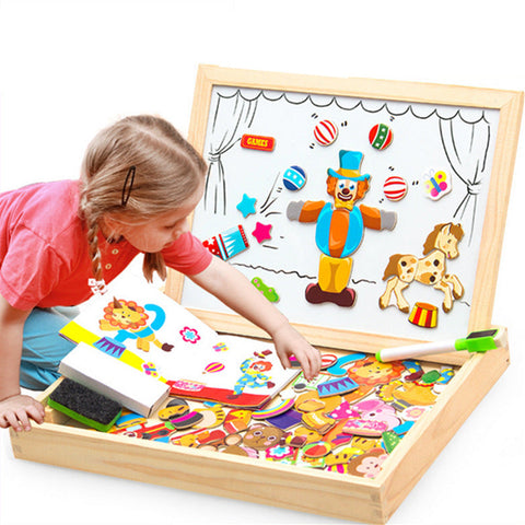 Image of Wooden Magnetic Puzzle 100pcs - Toy Kids