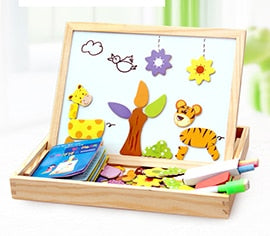 Wooden Magnetic Puzzle 100pcs - Toy Kids