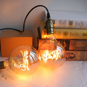 Vintage Edison Bulb E27 Love