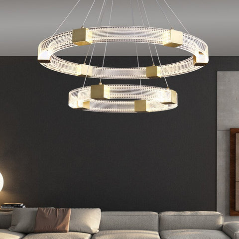 Image of LED Acrylic Light Luxury Chandelier