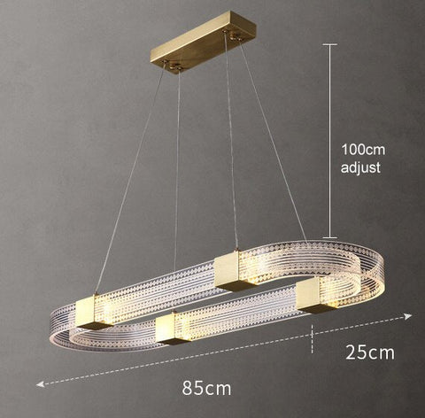 Image of LED Acrylic Light Luxury Chandelier
