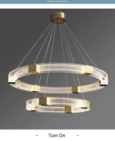 Image of LED Acrylic Light Luxury Chandelier
