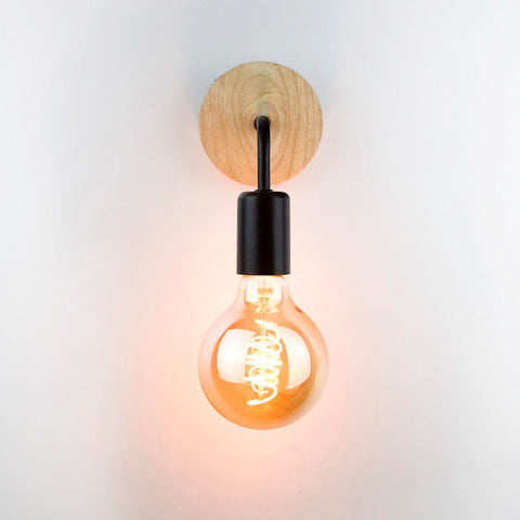 Image of Wood Industrial Loft Wall Lamp