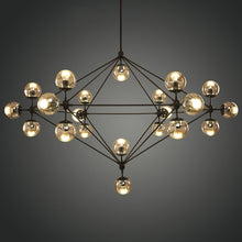 Load image into Gallery viewer, Industrial Vintage Glass Bubble Chandelier
