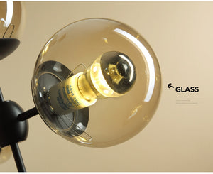 Industrial Vintage Glass Bubble Chandelier