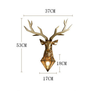 Modern Resin Antler Wall Lamp Nordic Retro Deer