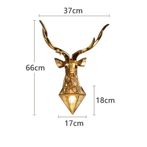 Modern Resin Antler Wall Lamp Nordic Retro Deer