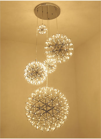 Image of Modern Firework Spark Ball LED Pendant Light Fixture
