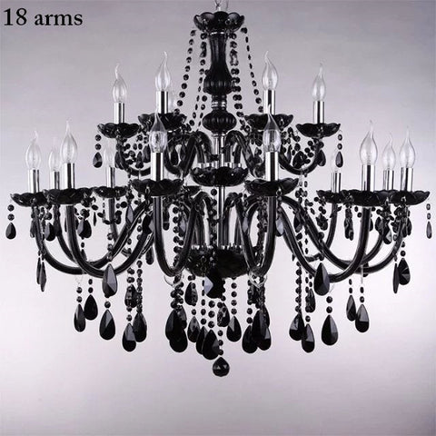 Image of Luxury Black Crystal Chandelier