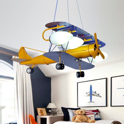 Image of Airplane Hanging Lamp Light Kids Room