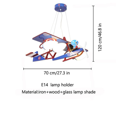 Image of Airplane Hanging Lamp Light Kids Room