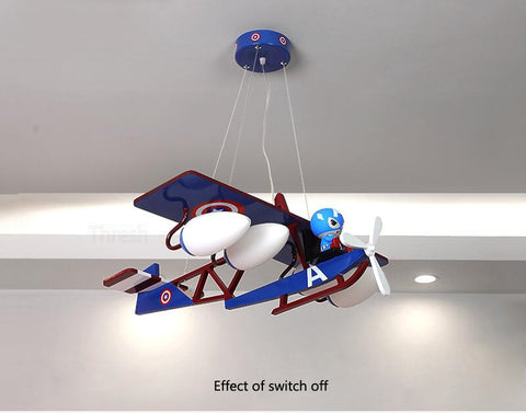 Image of Airplane Hanging Lamp Light Kids Room