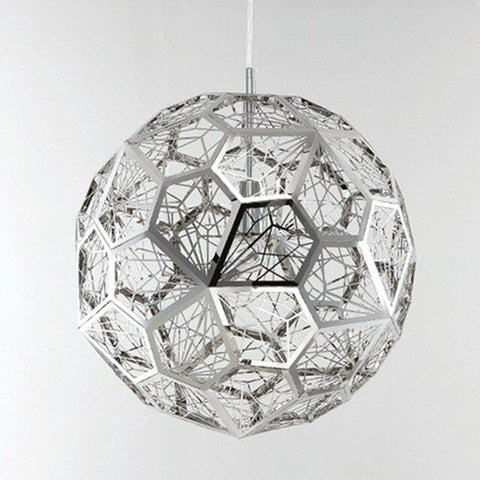 Image of Modern Stainless Steel Diamond Ball Pendant Lights