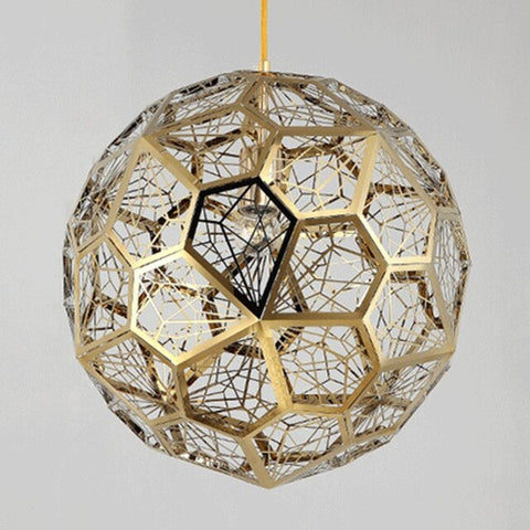Image of Modern Stainless Steel Diamond Ball Pendant Lights