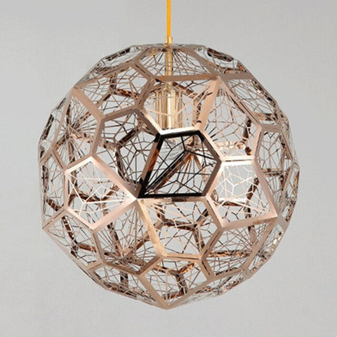 Image of Modern Stainless Steel Diamond Ball Pendant Lights