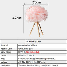 Load image into Gallery viewer, Goose Feather Led Table Lamps