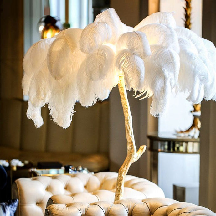Modern Luxury Ostrich Feather  Lamp