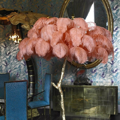 Image of Modern Luxury Ostrich Feather  Lamp