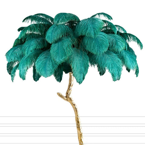 Image of Modern Luxury Ostrich Feather  Lamp