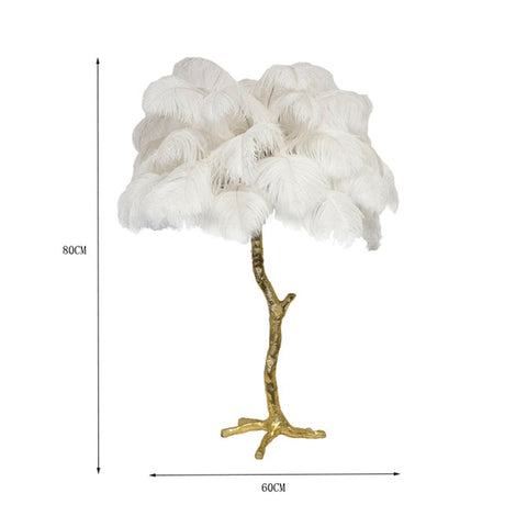 Image of Modern Luxury Ostrich Feather  Lamp