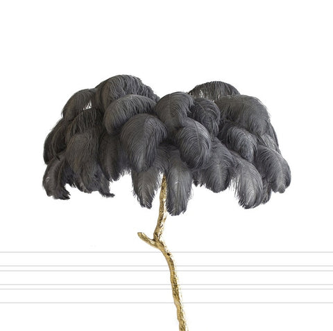 Image of Modern Luxury Ostrich Feather  Lamp