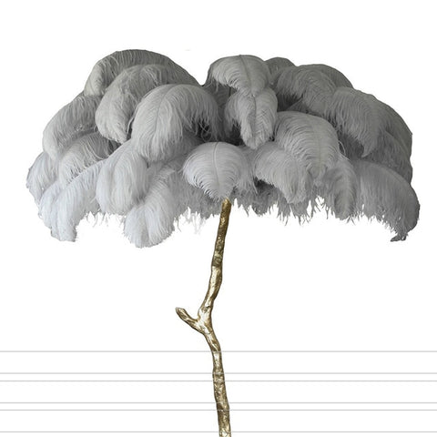 Image of Modern Luxury Ostrich Feather  Lamp