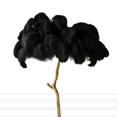 Image of Modern Luxury Ostrich Feather  Lamp