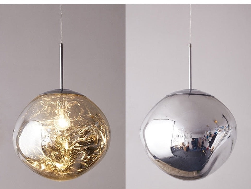 MELTED Glass Ball Chandelier