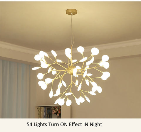 Image of Modern LED Firefly Chandelier For Living Room Bedroom Kitchen Indoor Lamp Fixture Lights