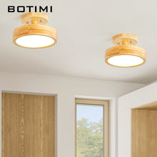 Load image into Gallery viewer, Japanese Natural Wood Ceiling Lights For Corridor