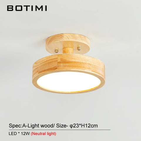 Image of Japanese Natural Wood Ceiling Lights For Corridor