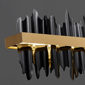 Black Dragons Shard Modern Rectangle Living Room Chandelier