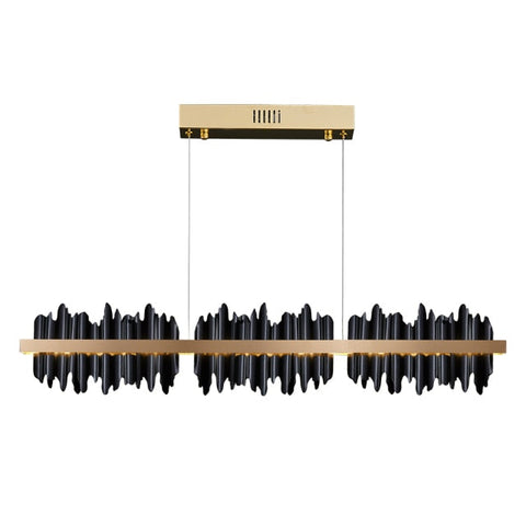 Image of Black Dragons Shard Modern Rectangle Living Room Chandelier