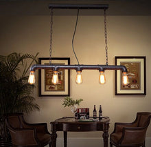 Load image into Gallery viewer, Vintage Industrial Pipe Pendant Chandelier