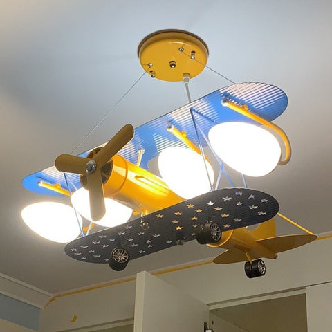 Image of Airplane Hanging Lamp Light Kids Room