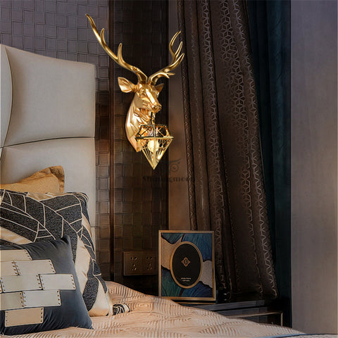 Modern Resin Antler Wall Lamp Nordic Retro Deer