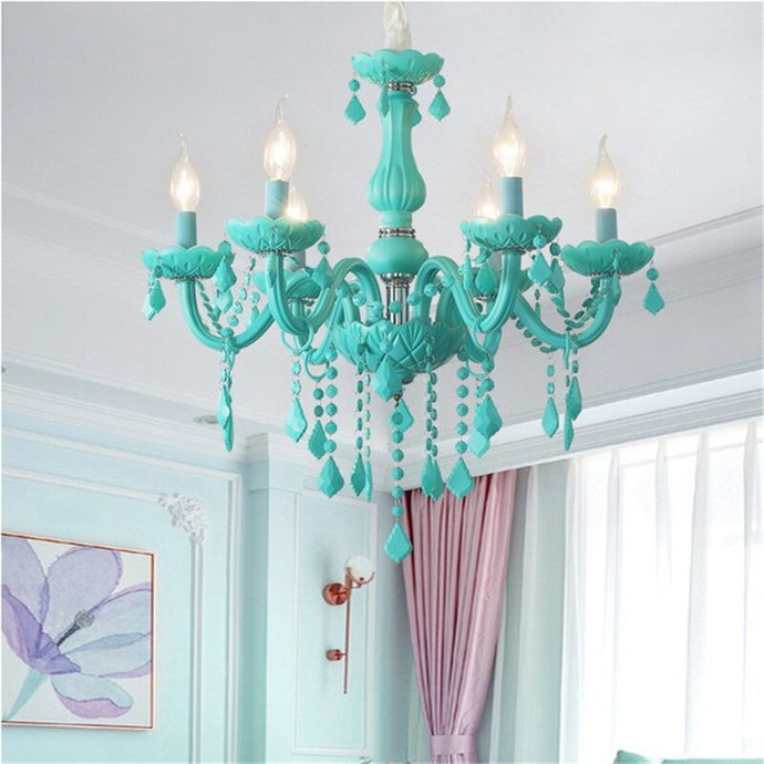 Green  Crystal Chandelier
