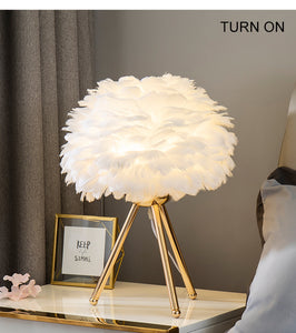 Goose Feather Led Table Lamps