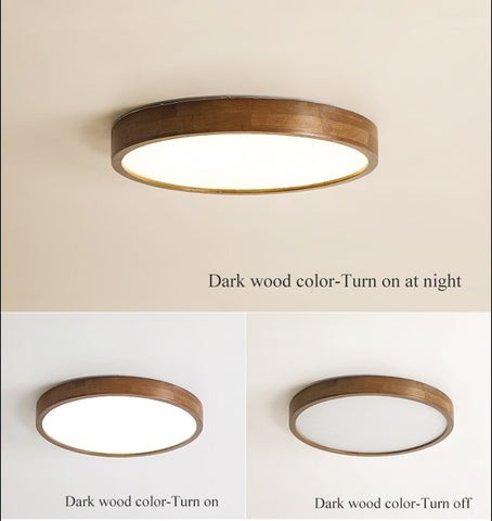 Image of Japanese Natural Wood Ceiling Lights For Corridor