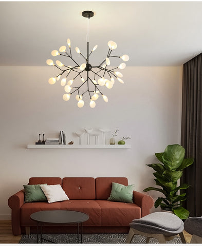 Image of Modern LED Firefly Chandelier For Living Room Bedroom Kitchen Indoor Lamp Fixture Lights