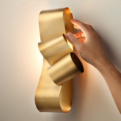 Image of LED Wall Decoration Golden Lamp
