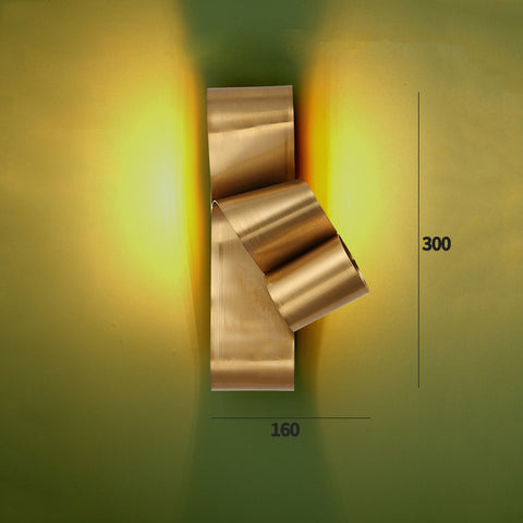 Image of LED Wall Decoration Golden Lamp