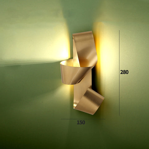 Image of LED Wall Decoration Golden Lamp