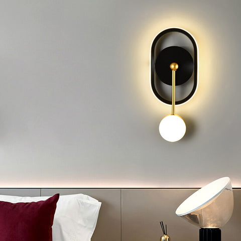 Image of Hot Sale Led Black And Gold Wall Lamp