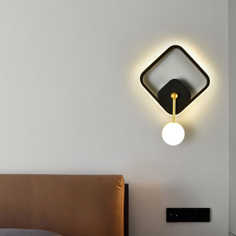 Image of Hot Sale Led Black And Gold Wall Lamp