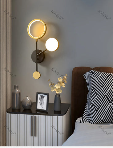 Image of Hot Sale Led Black And Gold Wall Lamp