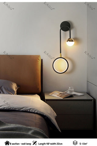Image of Hot Sale Led Black And Gold Wall Lamp